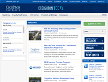 Tablet Screenshot of creightontoday.com